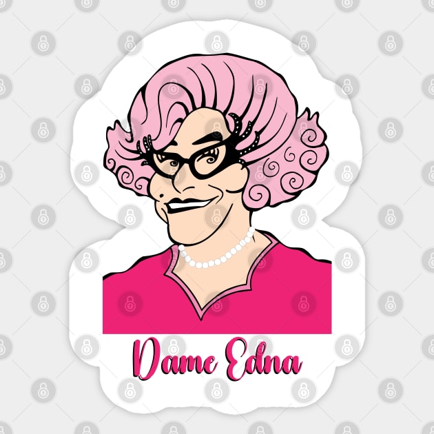 DAME EDNA FAN ART Sticker by cartoonistguy